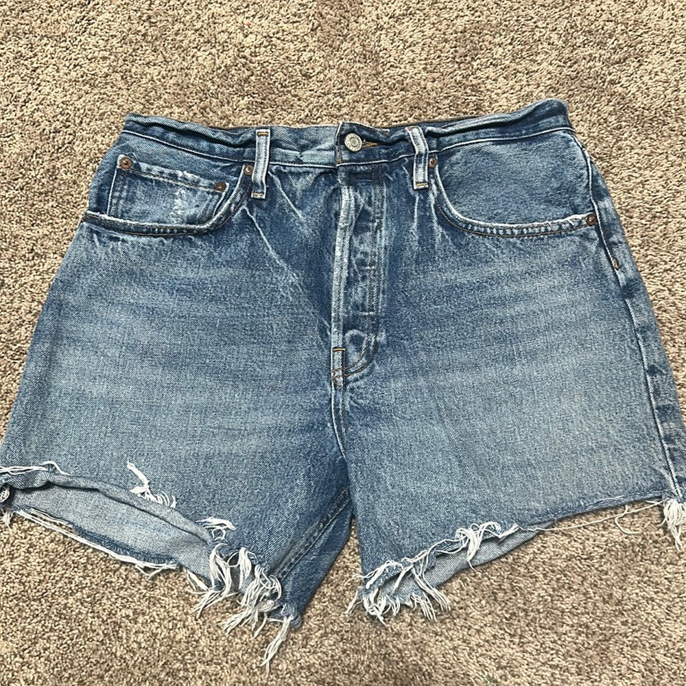 AGOLDE High Waisted Denim Shorts